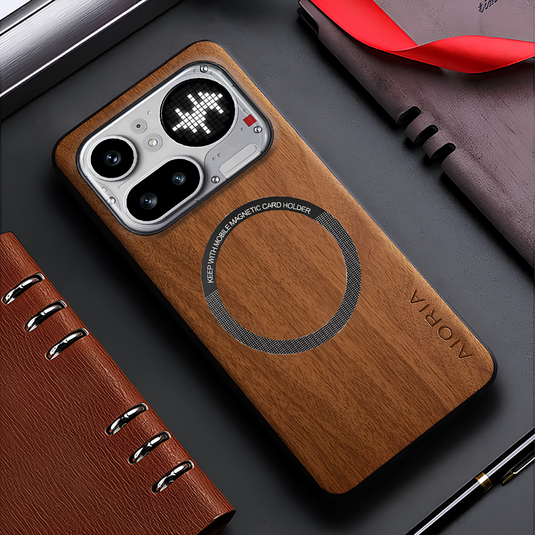 [Magsafe Compatible] Nothing Phone (4a)/Pro - Ultra-Thin Wood Texture Shockproof Protective Case - i-Station Mobile Phone & Electronic Device Repair and Accessories