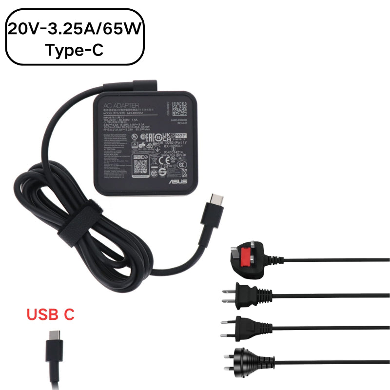 [20V-3.25A/65W][Type-C] ASUS ZenBook S 13 UX5304 - Laptop AC Power Supply Adapter Charger - i-Station Mobile Phone & Electronic Device Repair and Accessories