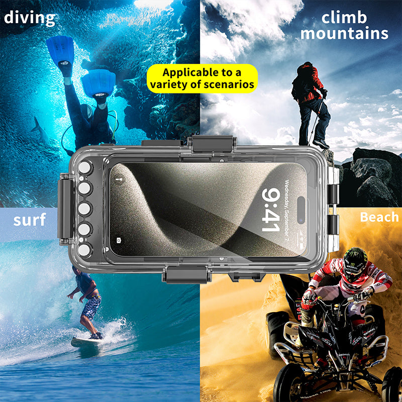 Load image into Gallery viewer, [Upgrade Version Bluetooth Version][Diving IPX8 30M/98FT Waterproof] Universal Google - Redpepper Underwater Protective Lanyard Mobile Phone Case
