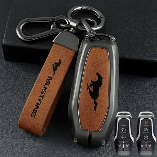 Ford Mustang Zinc Alloy Leather Key Case