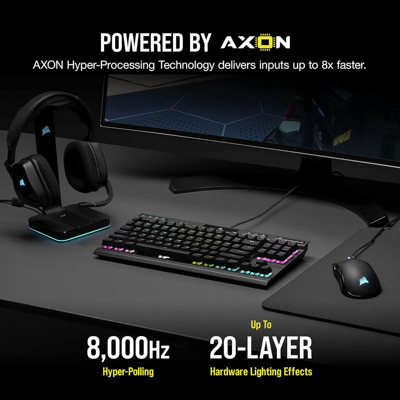 Load image into Gallery viewer, CORSAIR K70 RGB TKL – Champion Series Tenkeyless Optical-Mechanical Gaming Keyboard - OPX RGB Optical- Mechanical Keyswitches
