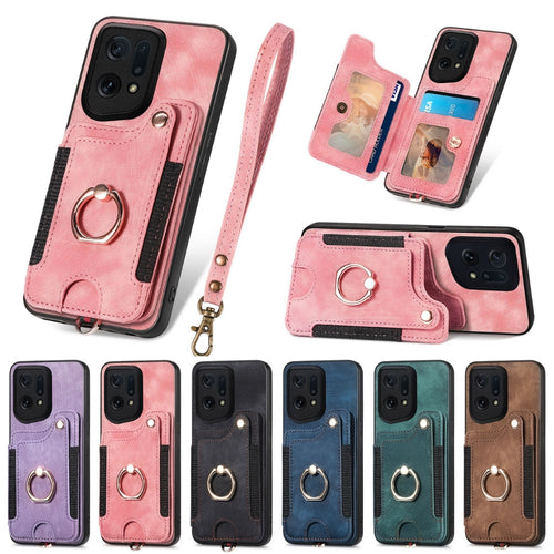 [With Card Slot] OPPO Find X5/Pro - Vintage Detachable Wallet Shockproof Stand Phone Case