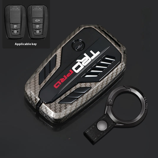 Toyota TRD Carbon Fiber Metal Protective Case For C-HR, Camry, RAV4, Avalon, Prius, Corolla, Highlander, GT86, Prado