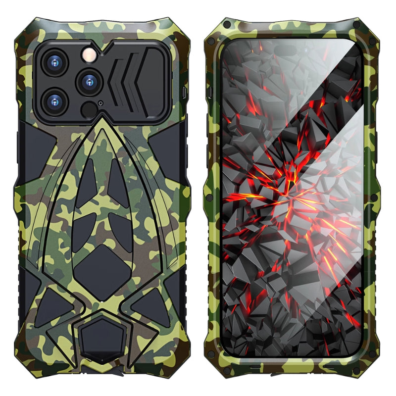 Load image into Gallery viewer, [Metal Shell] Apple iPhone 15/Pro/Max - Full Covered Full Protection Mechanics Style Case
