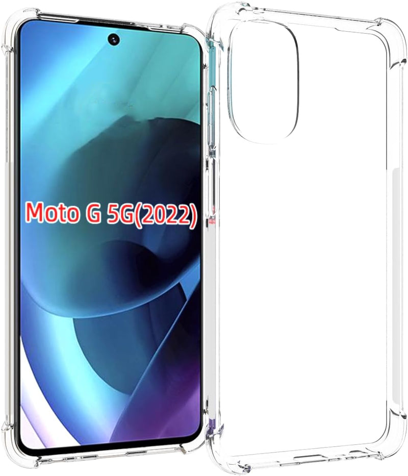 Load image into Gallery viewer, Motorola Moto G 2022 - AirPillow Cushion Transparent Soft Clear TPU Four Corners Protective Case With 2PC 9H Tempered Glass Screen Protector
