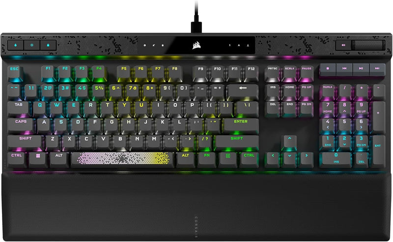 Load image into Gallery viewer, CORSAIR K70 MAX RGB Magnetic Mechanical Wired Gaming Keyboard – MGX Adjustable Switches, Simultaneous SOCD and Rapid Trigger, PBT Double-Shot Keycaps, Sound Dampening, 8000Hz Polling
