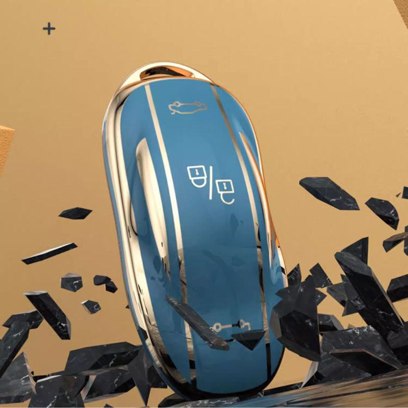 Load image into Gallery viewer, Tesla TPU + Plating Finish Car Key Fob Protective Cover Case For Model S, X
