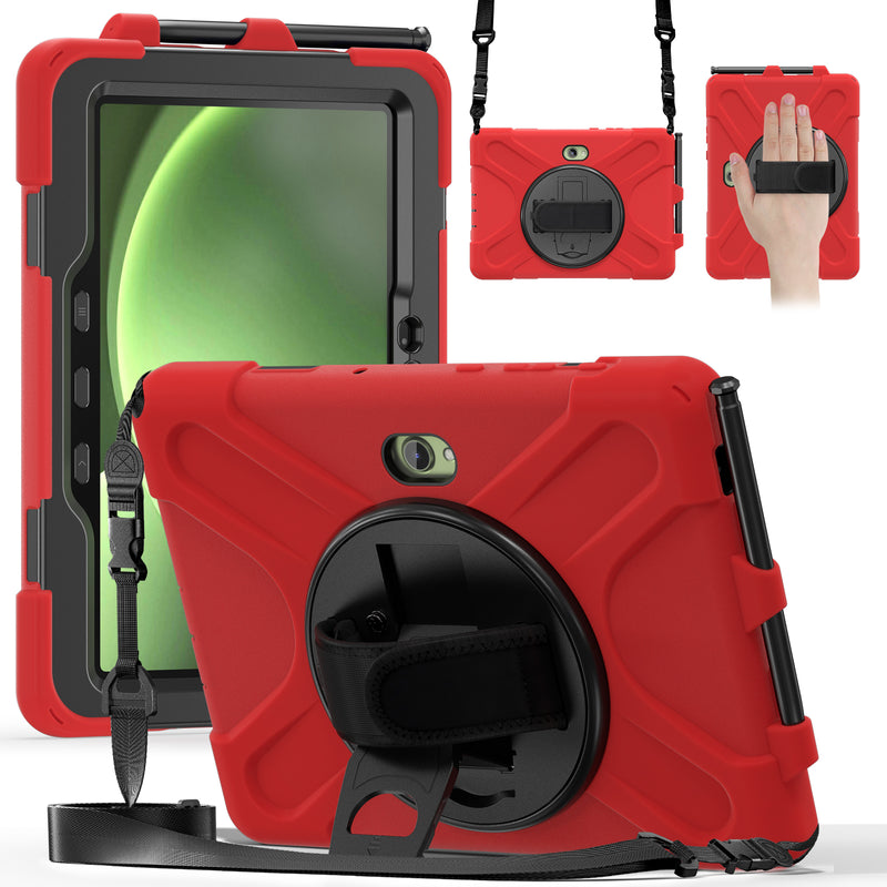Load image into Gallery viewer, Samsung Galaxy Tab Active Pro / Active 4 Pro / Active 5 Pro Series - Heavy Duty 360 Degree Rotate Stand Hand Strap Case With Shoulder Strap - i-Station Mobile Phone &amp; Electronic Device Repair and Accessories
