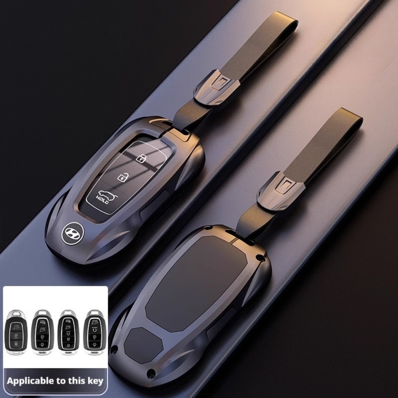 Load image into Gallery viewer, Hyundai Stylish Metal Car Key Protective Case For Tucson, Sport, Elantra, Santa Fe, ix35, ix25
