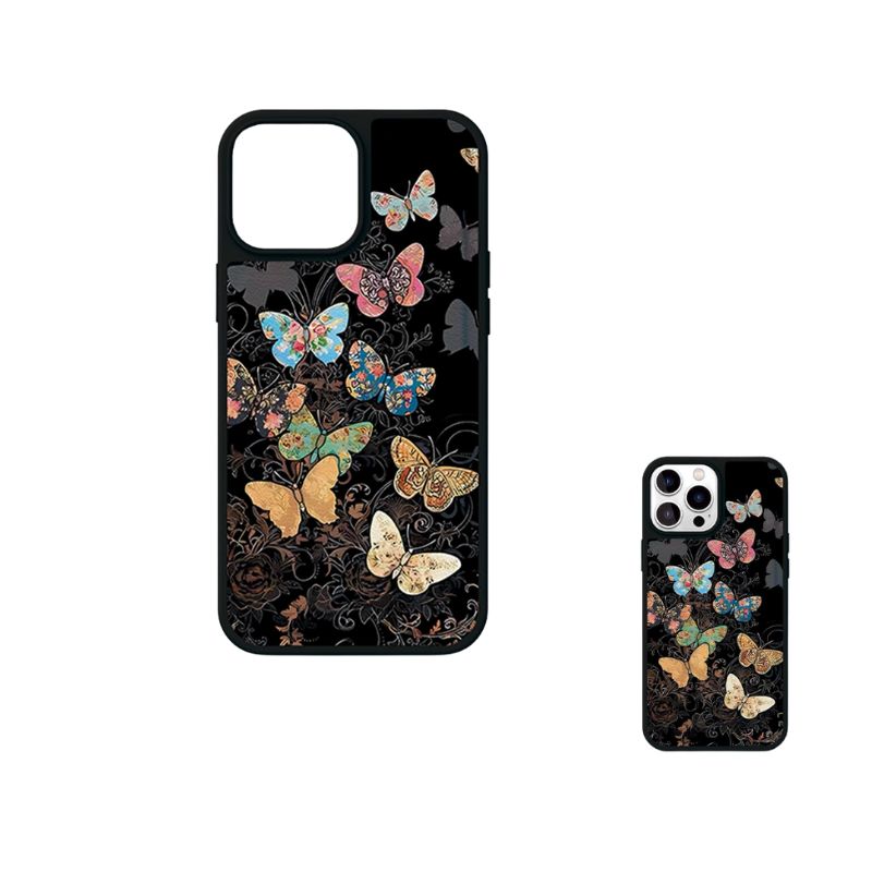 Load image into Gallery viewer, Apple iPhone 16/Plus/Pro/Max - High Quality Floral &amp; Butterfly Embossed Leather Fashion-Forward Series Case
