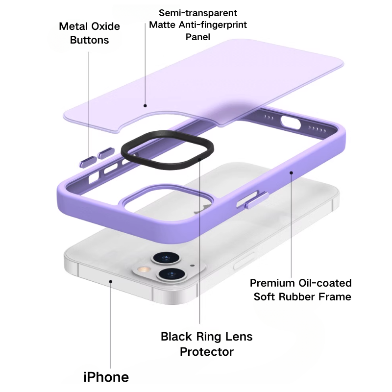 Apple iPhone 11/Pro/Pro Max Translucent PC + TPU Shockproof Silicone Essentials Series Case - i-Station Mobile Phone & Electronic Device Repair and Accessories