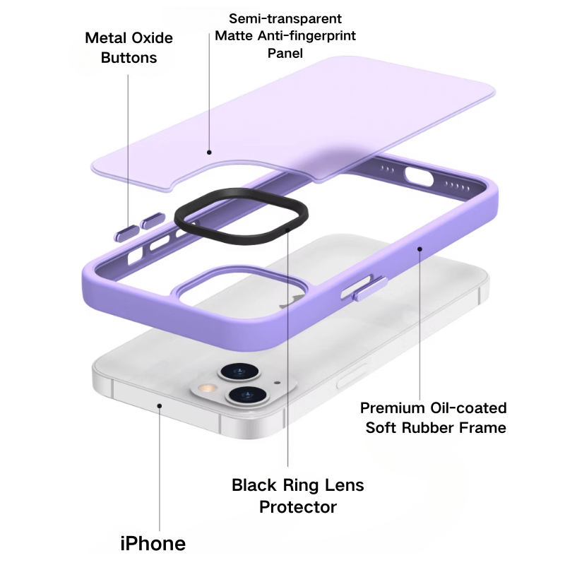 Load image into Gallery viewer, Apple iPhone 13/Pro/Pro Max Translucent PC + TPU Shockproof Silicone Essentials Series Case
