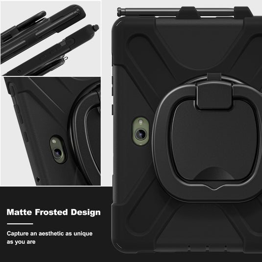 Samsung Galaxy Tab Active Pro / Active 4 Pro / Active 5 Pro Series - Heavy Duty 360 Degree Rotate Stand Hand Strap Case With Shoulder Strap - i-Station Mobile Phone & Electronic Device Repair and Accessories