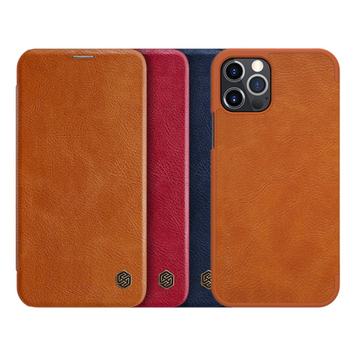 Apple iPhone 12/Pro/Mini - NILLKIN QIN Series Crazy Horse Texture Horizontal Flip Leather Case