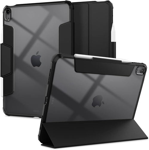 [Built-in Stand][With Pencil Holder] Apple iPad Air 10.9'' 11'' M2 4/5/6th Gen (2020/2022/2024) SPIGEN Air Cushion Protective Technology Hard Transparent Back Clear Cover Case