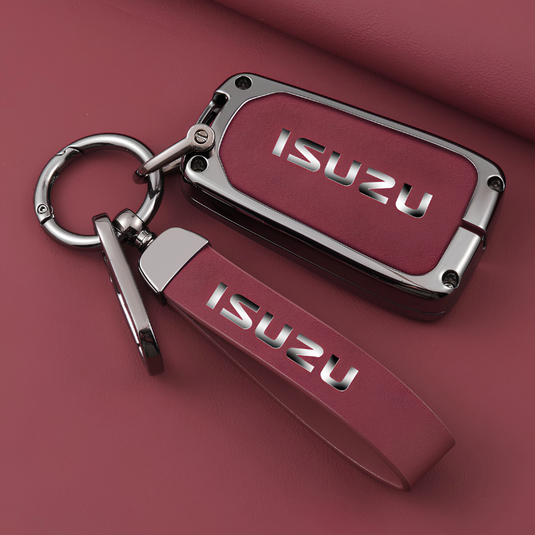 Isuzu Zinc Alloy PU Leather Car Key Fob Case Cover For D-MAX, MUX - i-Station Mobile Phone & Electronic Device Repair and Accessories
