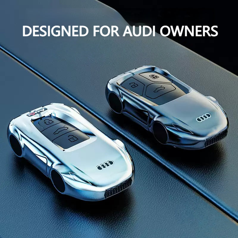 Load image into Gallery viewer, Audi Zinc Alloy Silicone Car Key Fob Case Cover For A3, A4, A5, A6, A8, Q2, Q5, Q7, Q8, e-tron - i-Station Mobile Phone &amp; Electronic Device Repair and Accessories
