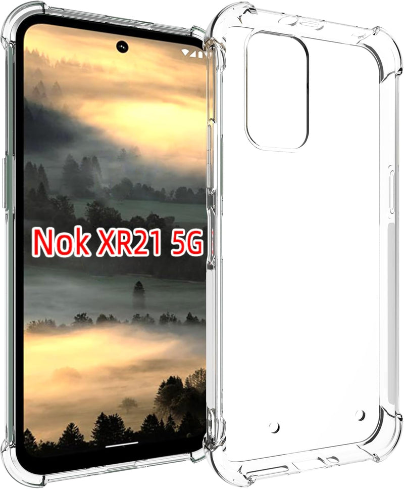 Load image into Gallery viewer, Nokia XR21 - AirPillow Cushion Transparent Soft Clear TPU Four Corners Protective Case With 2PC 9H Tempered Glass Screen Protector
