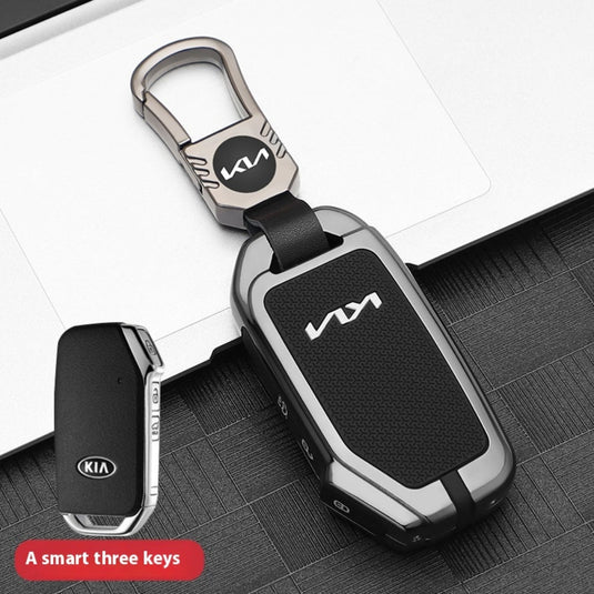 Kia Zinc Alloy + Silicone Car Key Fob Case Cover For K5, Seltos, Sportage, Sorento, Cerato, Ceed, Niro EV, Telluride, Soul, Proceed - i-Station Mobile Phone & Electronic Device Repair and Accessories