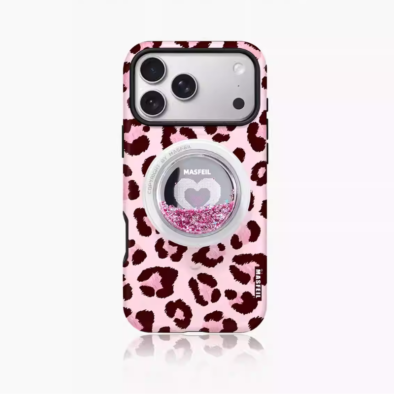Load image into Gallery viewer, [Magsafe Compatible] Apple iPhone 17/Air/Pro/Max - Minimalist Leopard Print Shockproof Stand Case

