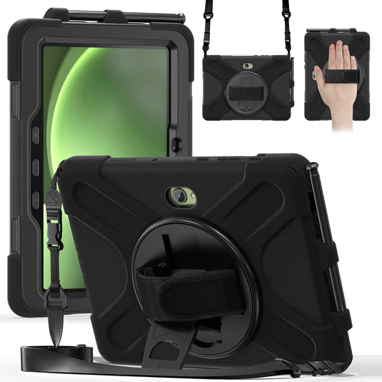 Samsung Galaxy Tab Active Pro / Active 4 Pro / Active 5 Pro Series - Heavy Duty 360 Degree Rotate Stand Hand Strap Case With Shoulder Strap - i-Station Mobile Phone & Electronic Device Repair and Accessories