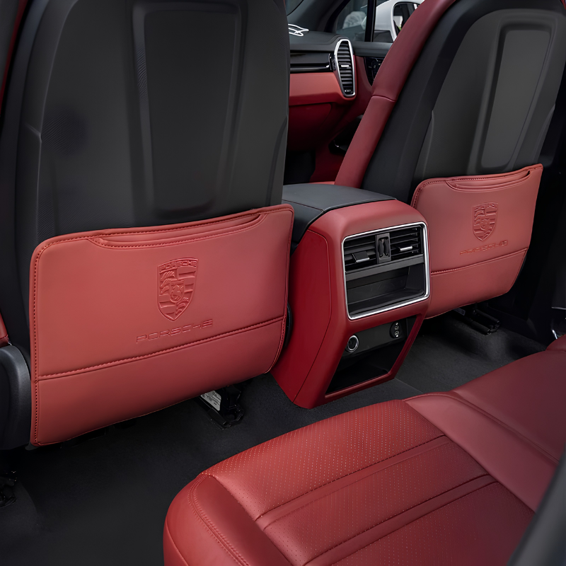 Load image into Gallery viewer, Porsche Seat Back Protector Mat – Anti-Kick Pad with Storage For New Cayenne, Macan, Panamera
