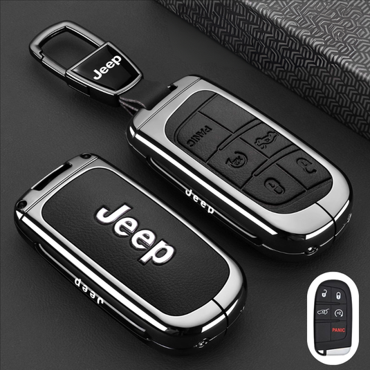 Jeep Premium Leather Protection Car Key Fob Case Cover for Grand Cherokee, Renegade, Compass, Commander, Cherokee - i-Station Mobile Phone & Electronic Device Repair and Accessories