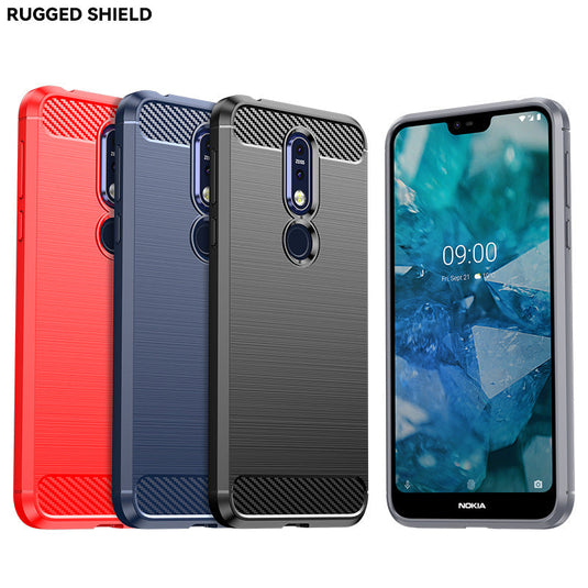 Nokia 7/7 Plus/7.1/7.2 - Shield Shockproof Rugged Heavy Duty Case With 2PC 9H Tempered Glass Screen Protector