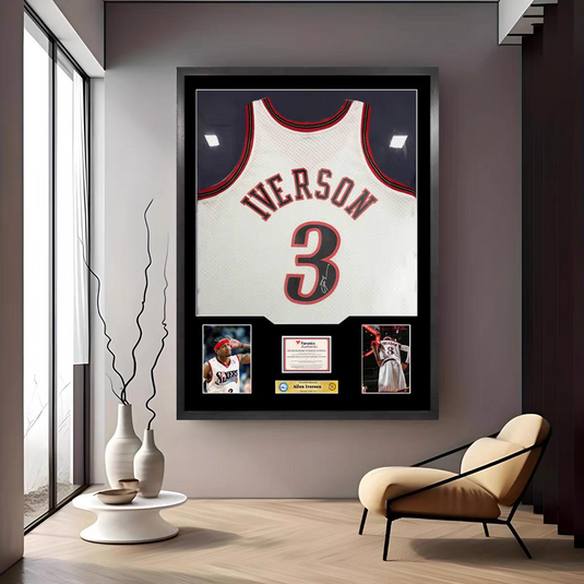 Allen Iverson Philadelphia 76ers Framed Jersey Display – Facsimile Signature Edition - i-Station Mobile Phone & Electronic Device Repair and Accessories