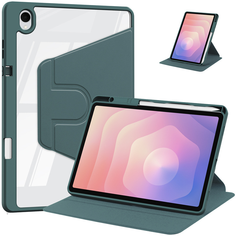 Load image into Gallery viewer, Samsung Galaxy Tab S12 Plus (2026) 12.4" - Silicone 360-Degree Rotating Smart Sleep Drop-Proof Case
