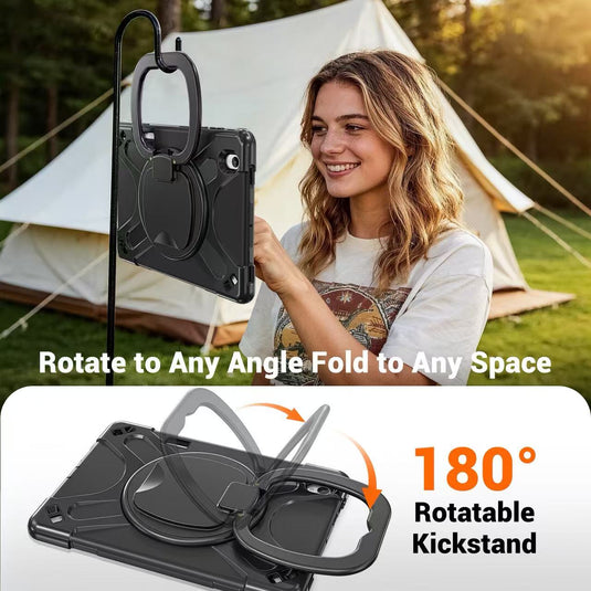 Samsung Galaxy Tab S12 Plus (2026) 12.4" - Multifunctional Shockproof Heavy Duty Series Case With Shoulder Strap
