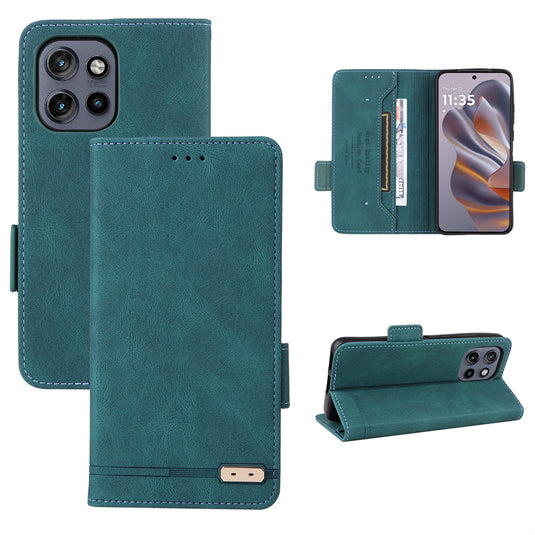 [Built-in Card Slot] Motorola Moto Edge 50 Neo Leather Flip Shockproof Essentials Series Case