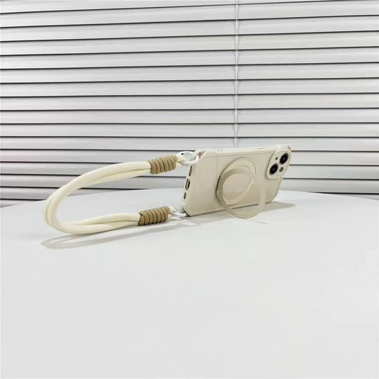 [With Lanyard] Samsung Galaxy A56 - 360° Rotatable Magnetic TPU Phone Case