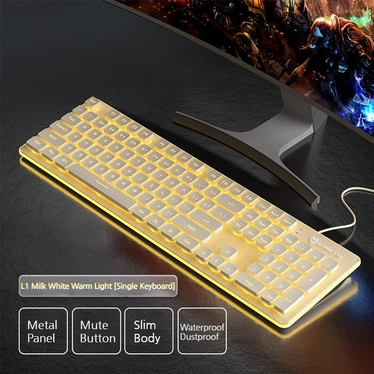 LANGTU L1 Mechanical Wireless Backlit Bluetooth Keyboard for Gaming & Office