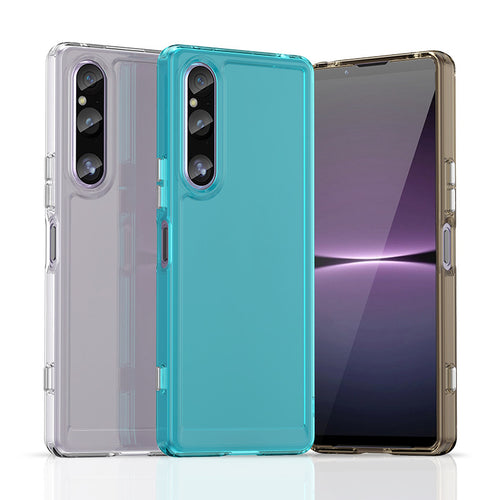 Sony Xperia 5 V - Candy Colors TPU Silicone Transparent Heavy Duty Series Case