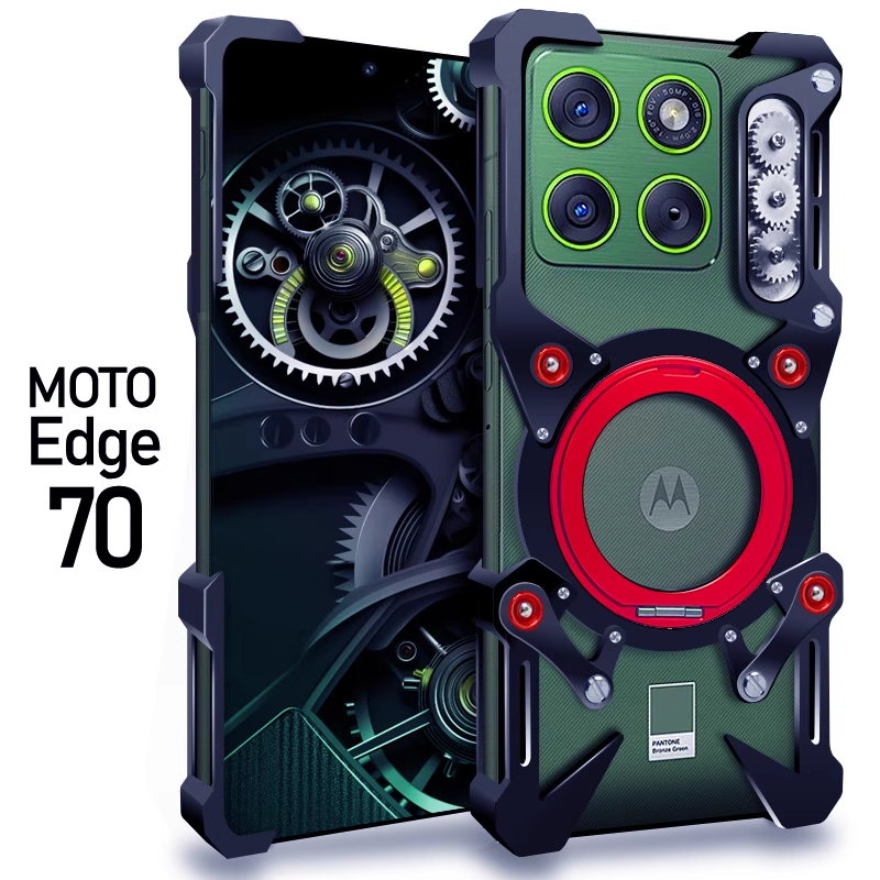 Load image into Gallery viewer, [With 360° Rotating Stand] Motorola Moto Edge 70 Aluminum Alloy Metal Frame Shockproof Case
