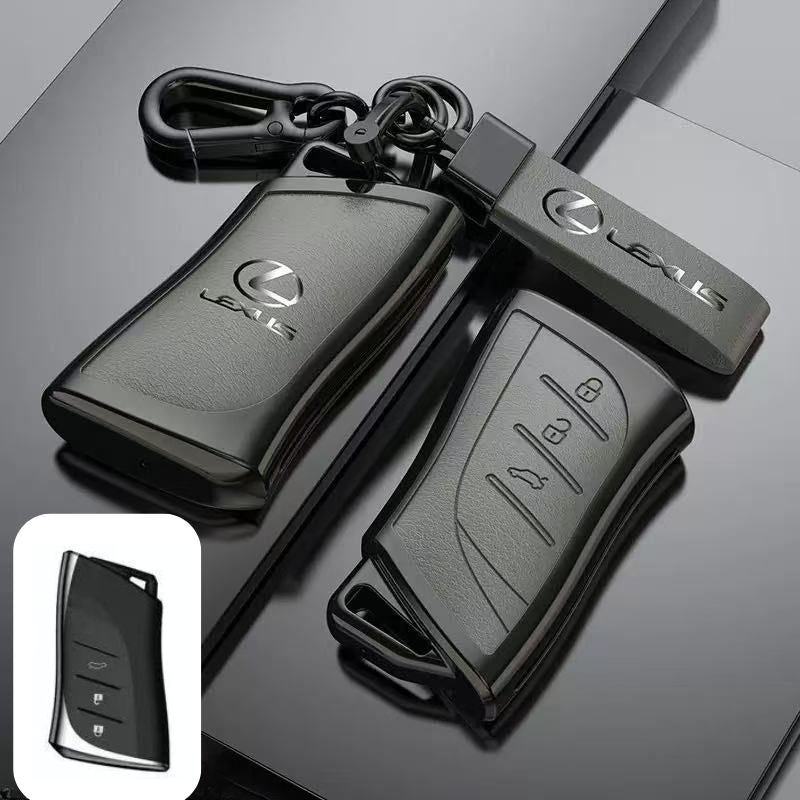 Load image into Gallery viewer, Lexus Zinc Alloy + PU Leather Car Key Fob Case Cover For ES200, ES300, RX350, NX350H, LS500H
