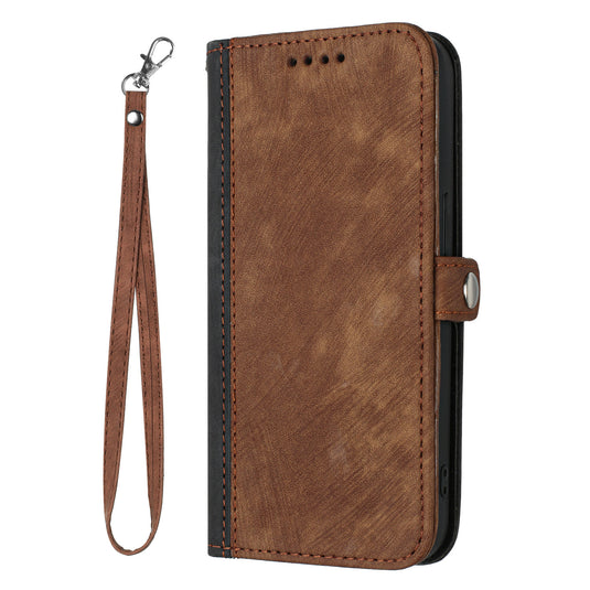 [With Strap][Built-in Card Slot] Motorola Moto Edge 60 Fusion Stitched PU Leather Wallet Case