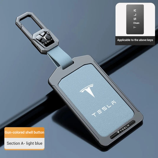 Tesla Alloy-Framed Leather Card Key Case for Model 3 & Model Y - i-Station Mobile Phone & Electronic Device Repair and Accessories