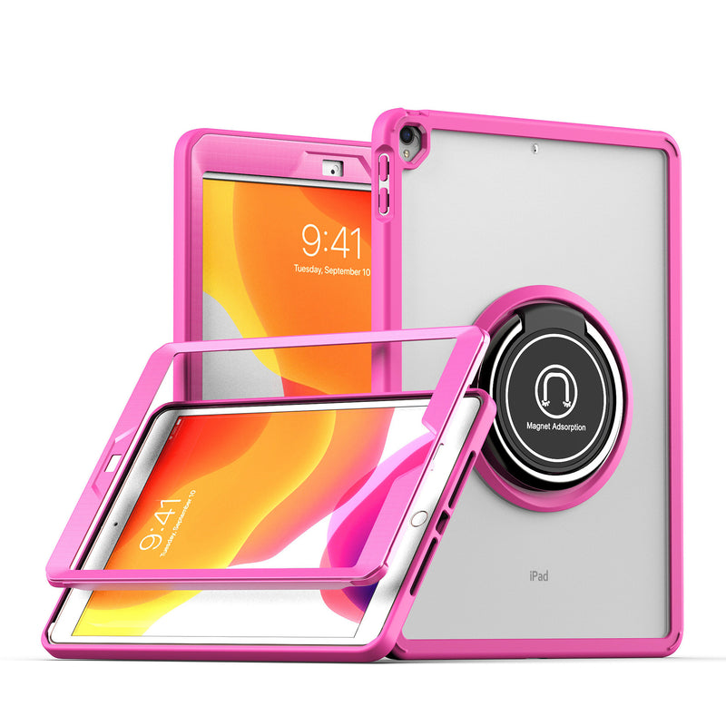 Load image into Gallery viewer, [Built-in Ring Bracket] Apple iPad 7/8/9 10.2&#39;&#39; 7/8/9th Gen (2019/2020/2021) Acrylic Transparent Anti-Bend Protective Case
