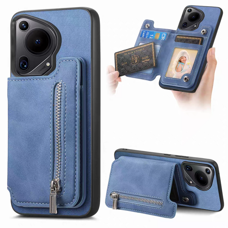 Load image into Gallery viewer, [With Card Solt] Huawei Pura 70/Ultra/Pro/Pro+ Full-coverage Leather Shockproof Wallet Series Case
