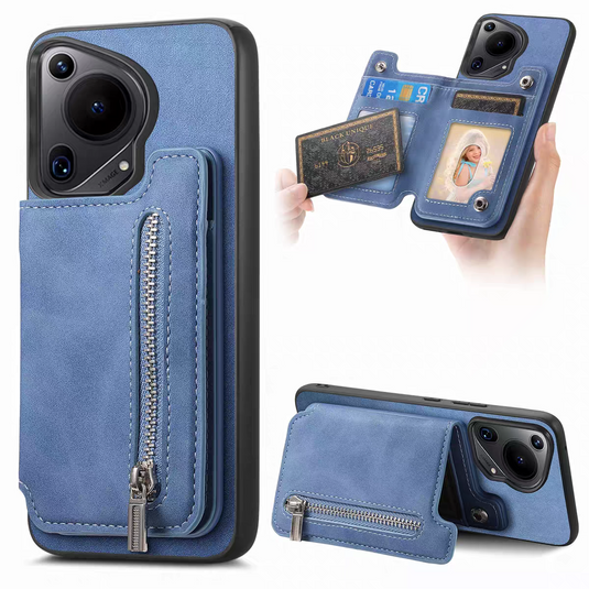 [With Card Solt] Huawei Pura 70/Ultra/Pro/Pro+ Full-coverage Leather Shockproof Wallet Series Case