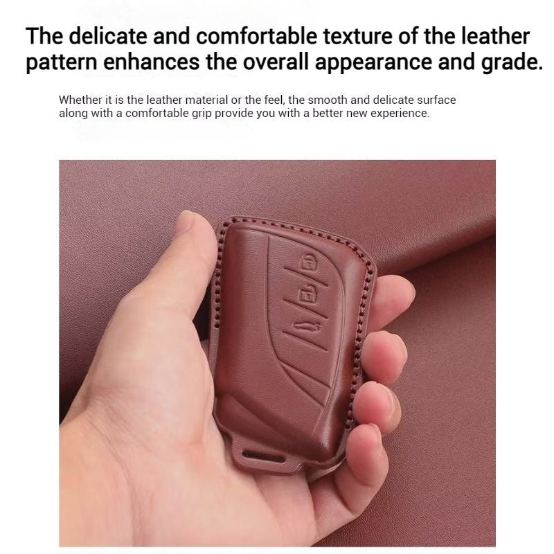 Load image into Gallery viewer, Lexus Full-wrap Genuine Leather Car Key Fob Case Cover For ES200, ES300H, RX300, RX350H, NX260, LX570, RX270
