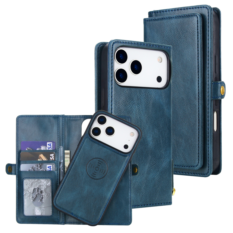 Load image into Gallery viewer, [Magsafe Compatible][With Card Slot] Apple iPhone 17/Air/Pro/Max Detachable PU Leather Flip Wallet Shockproof Case

