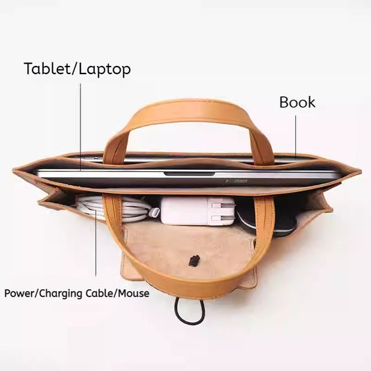 Microsoft Surface Laptop 13"/ 14"/15"/16" - Business Minimalist Waterproof PU Soft Leather Carry Case