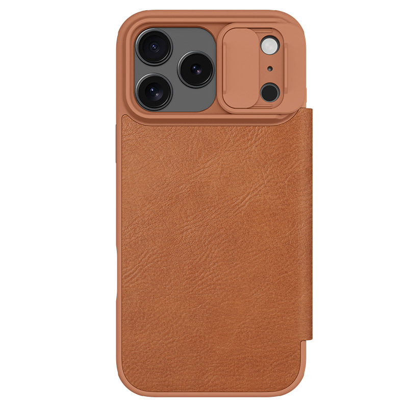 Load image into Gallery viewer, [Built-in Lens Cover][With Card Slot] Apple iPhone 17 Pro/Pro Max NILLKIN Flip Cover Full-body Shockproof Case
