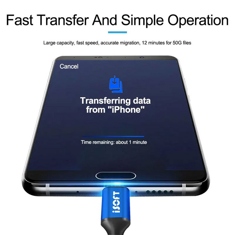 Load image into Gallery viewer, SUNSHINE ISOFT IS-003C IP to TYPE-C Data Transmission Cable For IPhone Phone One - click Transfer Data - i-Station Mobile Phone &amp; Electronic Device Repair and Accessories
