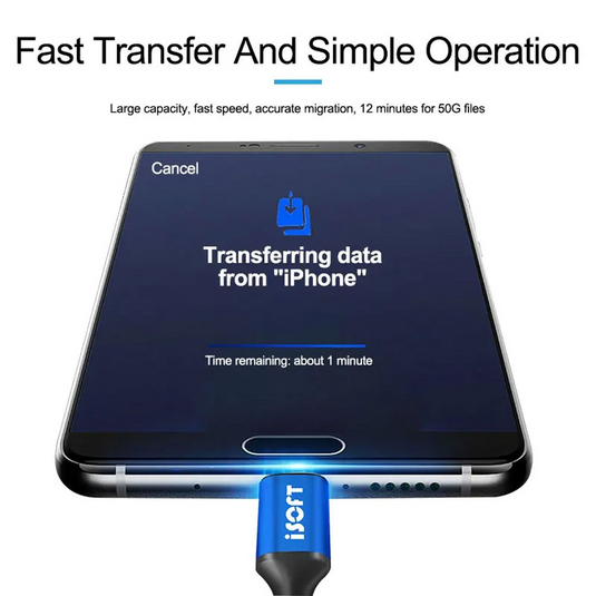 SUNSHINE ISOFT IS-003C IP to TYPE-C Data Transmission Cable For IPhone Phone One - click Transfer Data - i-Station Mobile Phone & Electronic Device Repair and Accessories