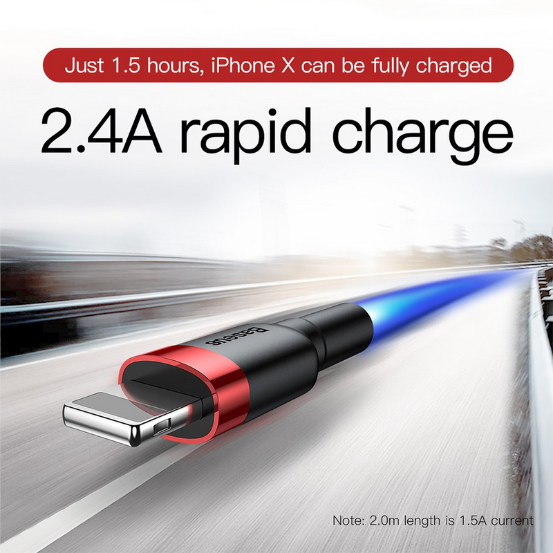 Load image into Gallery viewer, Baseus Cafule Fast Charge USB For IP 2A 3M
