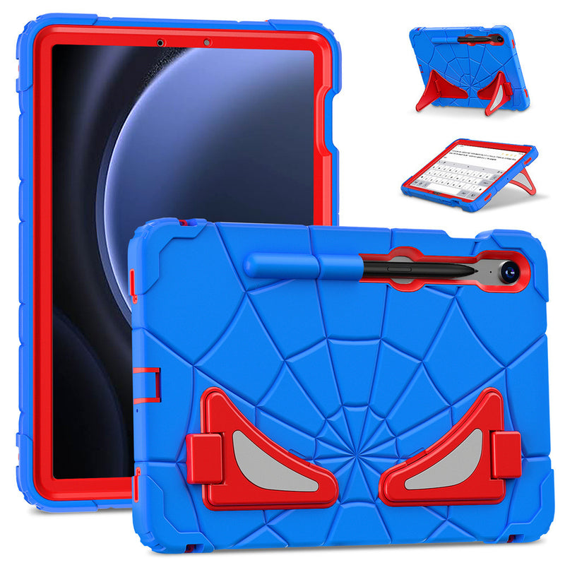 Load image into Gallery viewer, [Built-in Stand][With Card Slot] Samsung Galaxy Tab A7 Lite 8.7“ (2021) Spiderman Cartoon Kids Full-cover Silicone Shockproof Case
